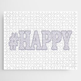 Cute Expression Design "#HAPPY". Buy Now Jigsaw Puzzle