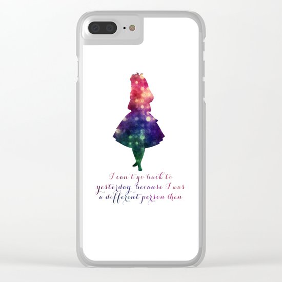 Alice can't go back to yesterday Clear iPhone Case
