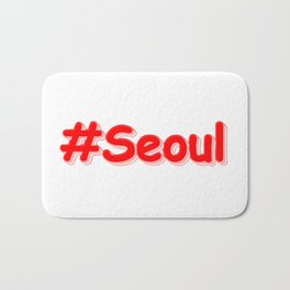 "#Seoul" Cute Design. Buy Now Bath Mat