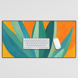 West Coast Sunset With Agave Desk Mat