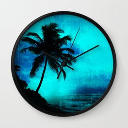 Tropical scene Wall Clock