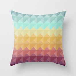 Retro Triangles Throw Pillow