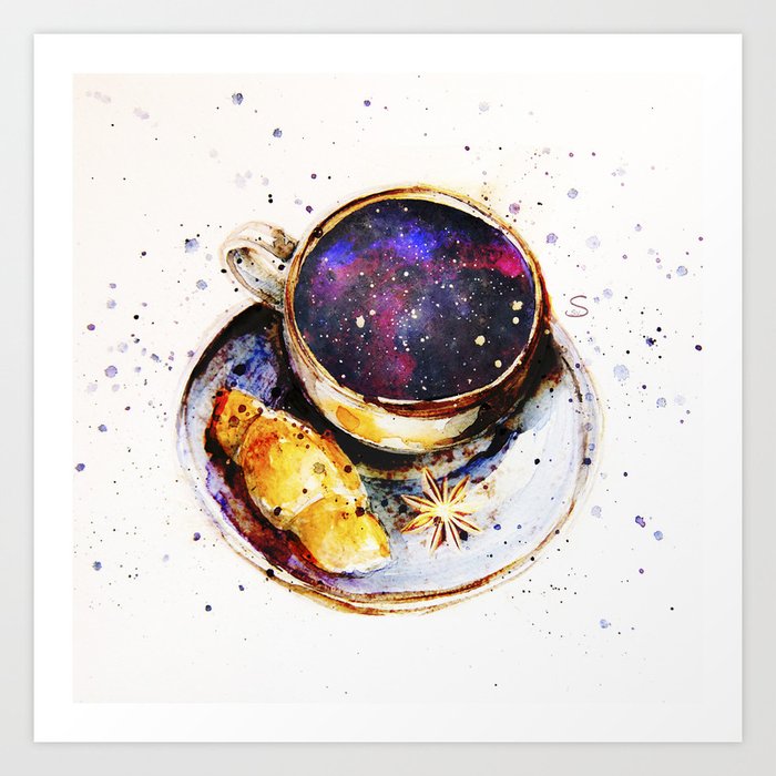 A cup of space Art Print
