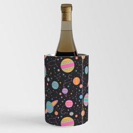 Neon Geometric Space on Black Wine Chiller