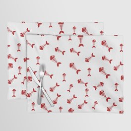Red fishbone pattern Placemat