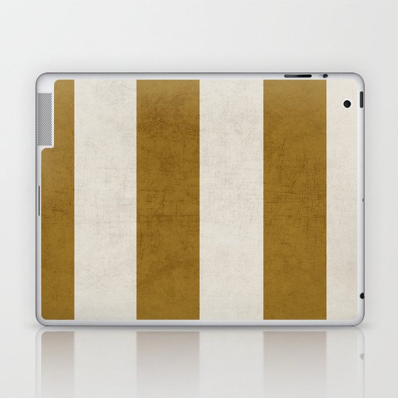 vintage gold stripes Laptop & iPad Skin