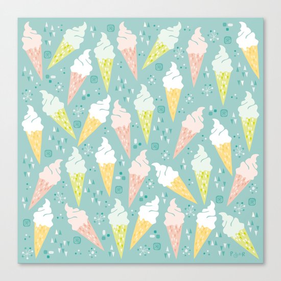 Ice Cream Cones Canvas Print