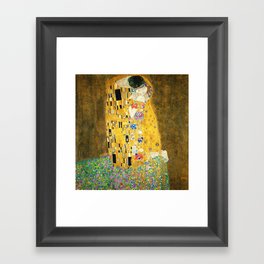 Gustav Klimt The Kiss Framed Art Print