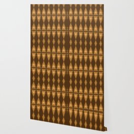 Rounded Edge Triangles Pattern - Brown on Chocolate Wallpaper