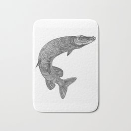 Northern pike - Esox lucius Bath Mat