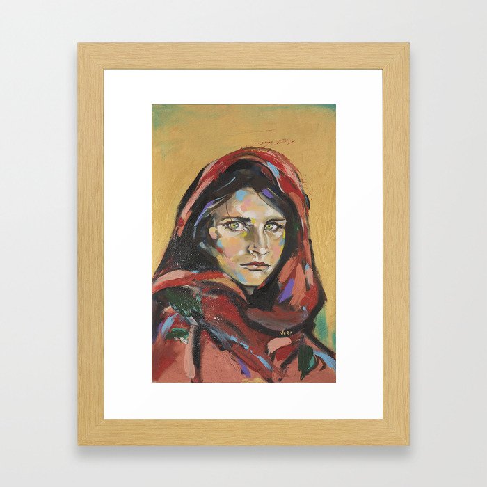 Afghan Girl (Sharbat Gula) Framed Art Print