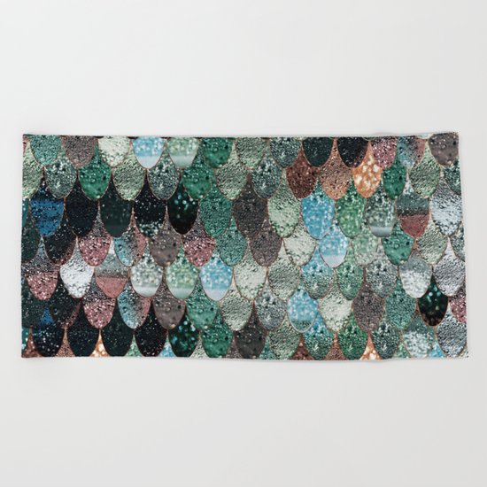 SUMMER MERMAID SEAWEED MIX by Monika Strigel Beach Towel