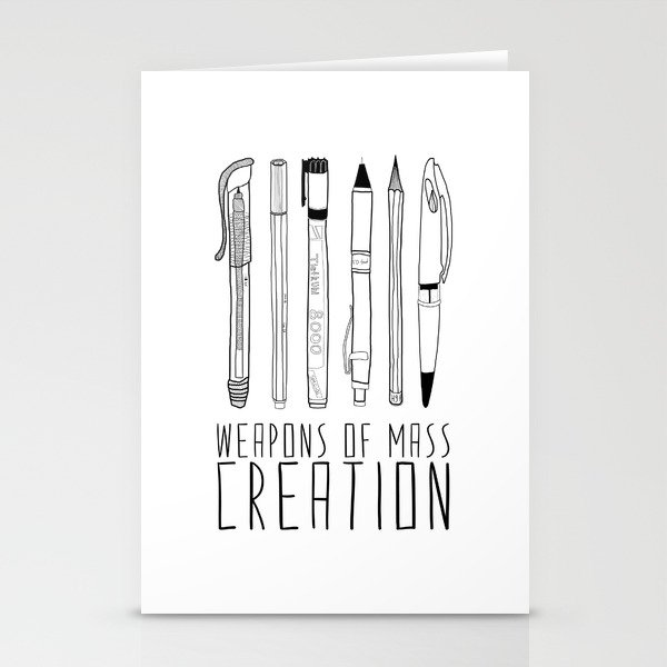 weapons of mass creation Stationery Cards