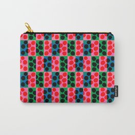 Modern Abstract Bubble Pattern Hot Pink Carry-All Pouch