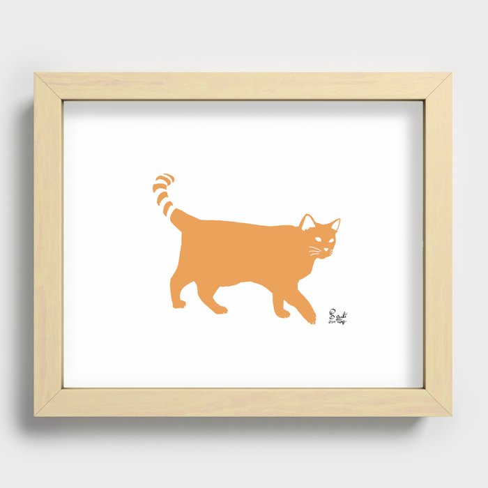 Orange Cat Recessed Framed Print