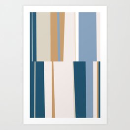 Mosaic Blue 9 | Geometric Abstract Art Print