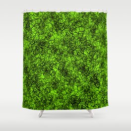 Green Swirls Shower Curtain