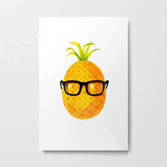 Mr. Pineapple Metal Print