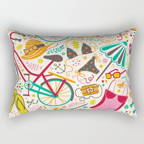 Seaside Cycle Rectangular Pillow