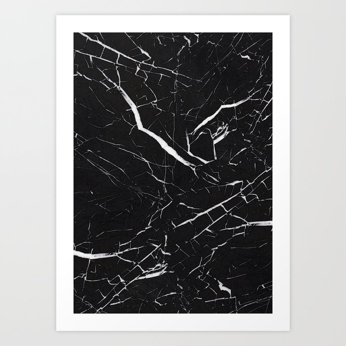 Black Marble  Art Print