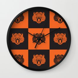 Orange and Black Nine Tiger Cares Wall Clock | Tigersports, Ecu, University, Eastcentral, Idahostate, Collegemascot, Bengals, Gcds, Doane, Georgetowncollege 