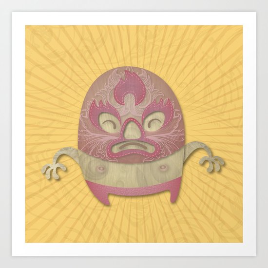 Death Luchador Art Print
