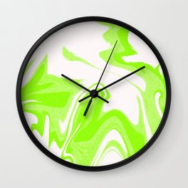 Green Wave Grunge Wall Clock