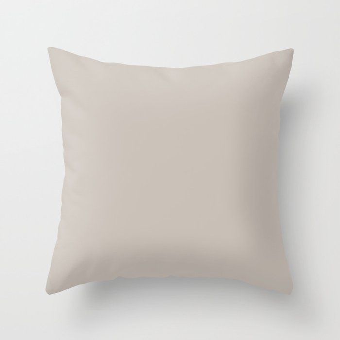 Colonnade Light Grey Solid Color Accent Shade / Hue Matches Sherwin Williams Twilight Gray SW 0054 Throw Pillow