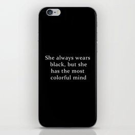 She Wears Black iPhone Skin