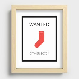 Wanted: other sock Recessed Framed Print