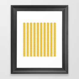 Maude Pattern - Golden Yellow Framed Art Print