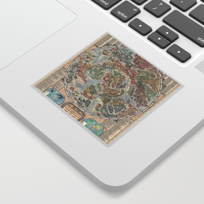 The Map of Literature || Map Books Literature Literary Fantasy Si-fi Thriller Mystery Sticker