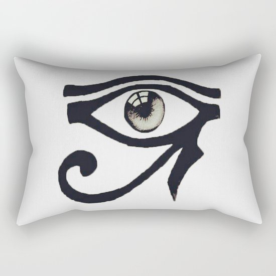 Chinese Alphabet Eye Rectangular Pillow