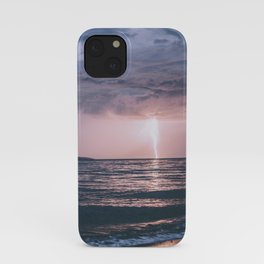 Lightning over the Strait of Georgia iPhone Case