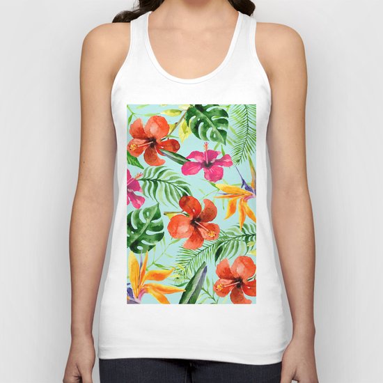 Colorful Tropical Pattern Unisex Tank Top