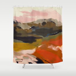 fall abstract landscape Shower Curtain