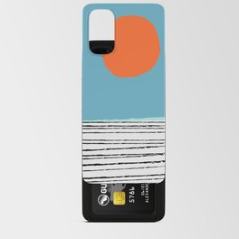 Shore - Turquoise and Orange Minimalistic Colorful Sunset Art Design Pattern  Android Card Case