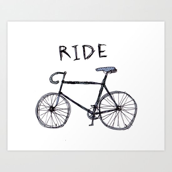 bike ride Art Print