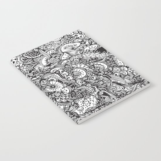 Detailed rectangle, black and white Notebook
