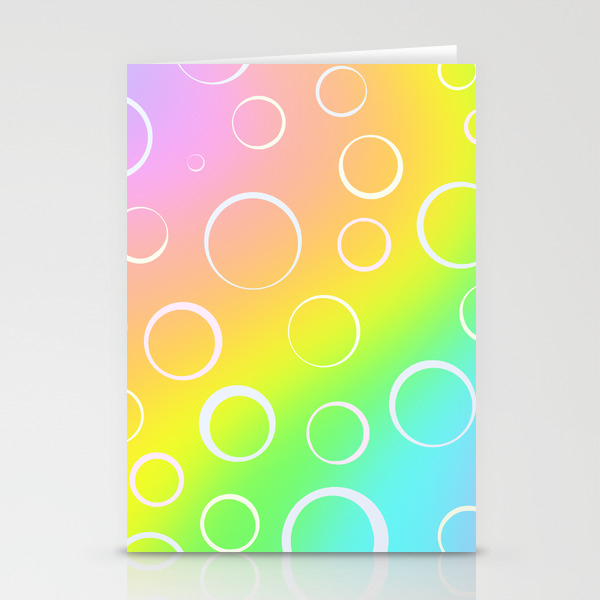 Colorful Rainbow Gradient Design Stationery Cards By