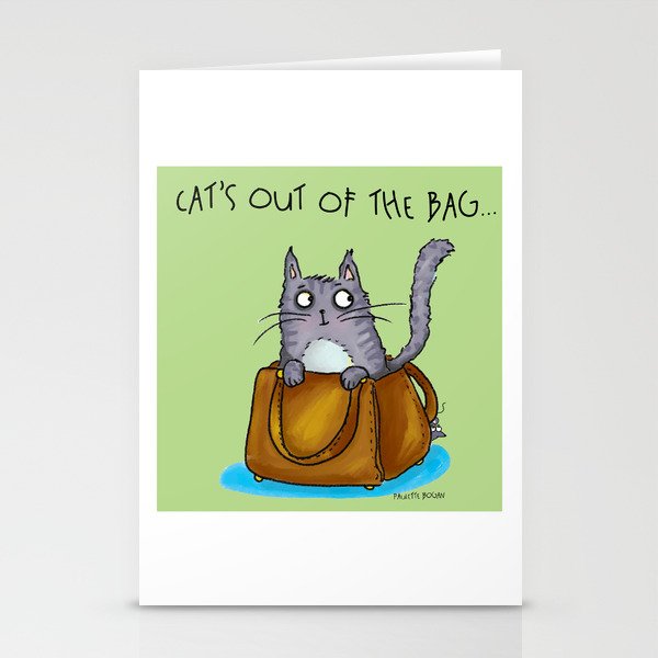 Cat's out of the bag... Bogan Stationery Cards