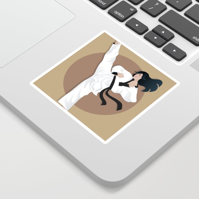 Taekwondo Fighter Sticker