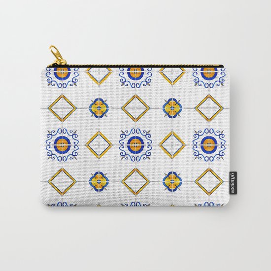 Majolica pattern Carry-All Pouch