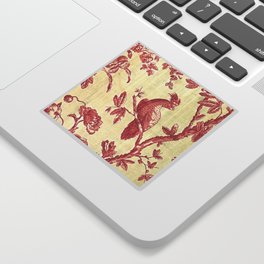 Red Toile Forest Sticker