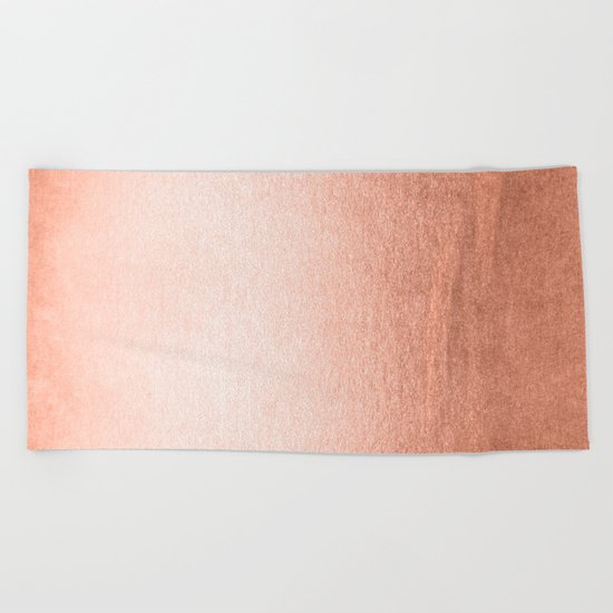 Simply Sweet Peach Coral Shimmer Beach Towel