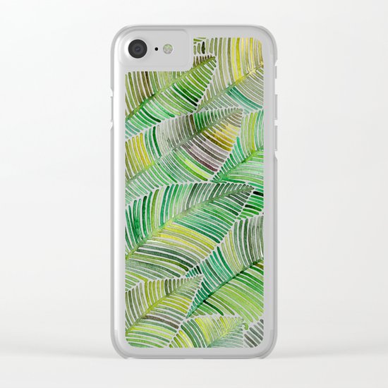Tropical Green Clear iPhone Case