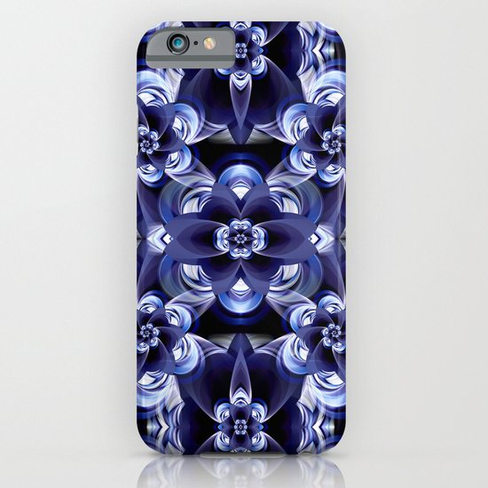 Flower print darkblue iPhone & iPod Case