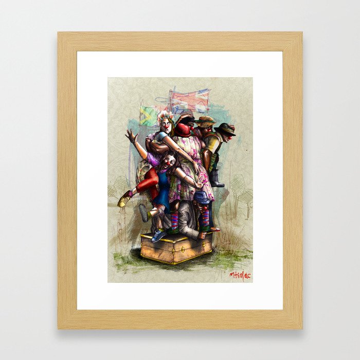 African+British "Red Nose Day" Framed Art Print