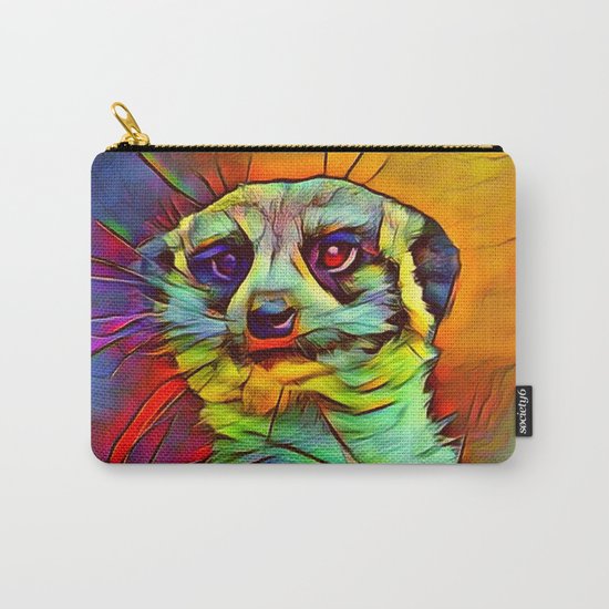 Animal ArtStudio -funky meerkat Carry-All Pouch