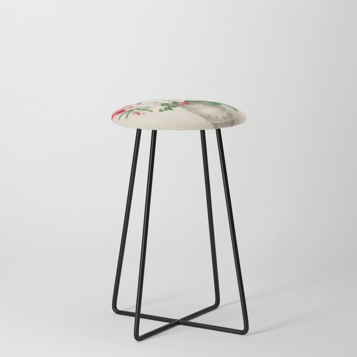  Flowers by Clarissa Munger Badger, 1866 (benefitting The Nature Conservancy) Counter Stool